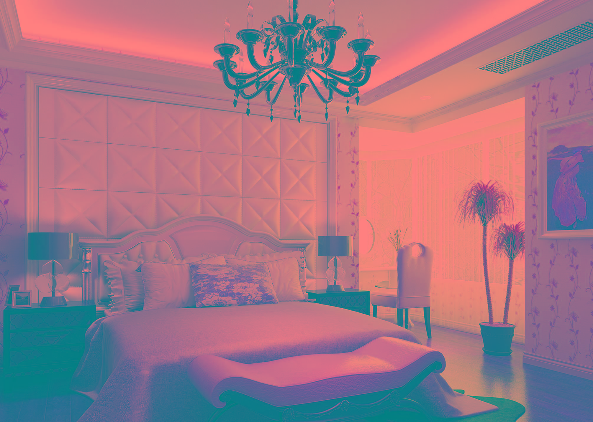 3D-панели в спальне