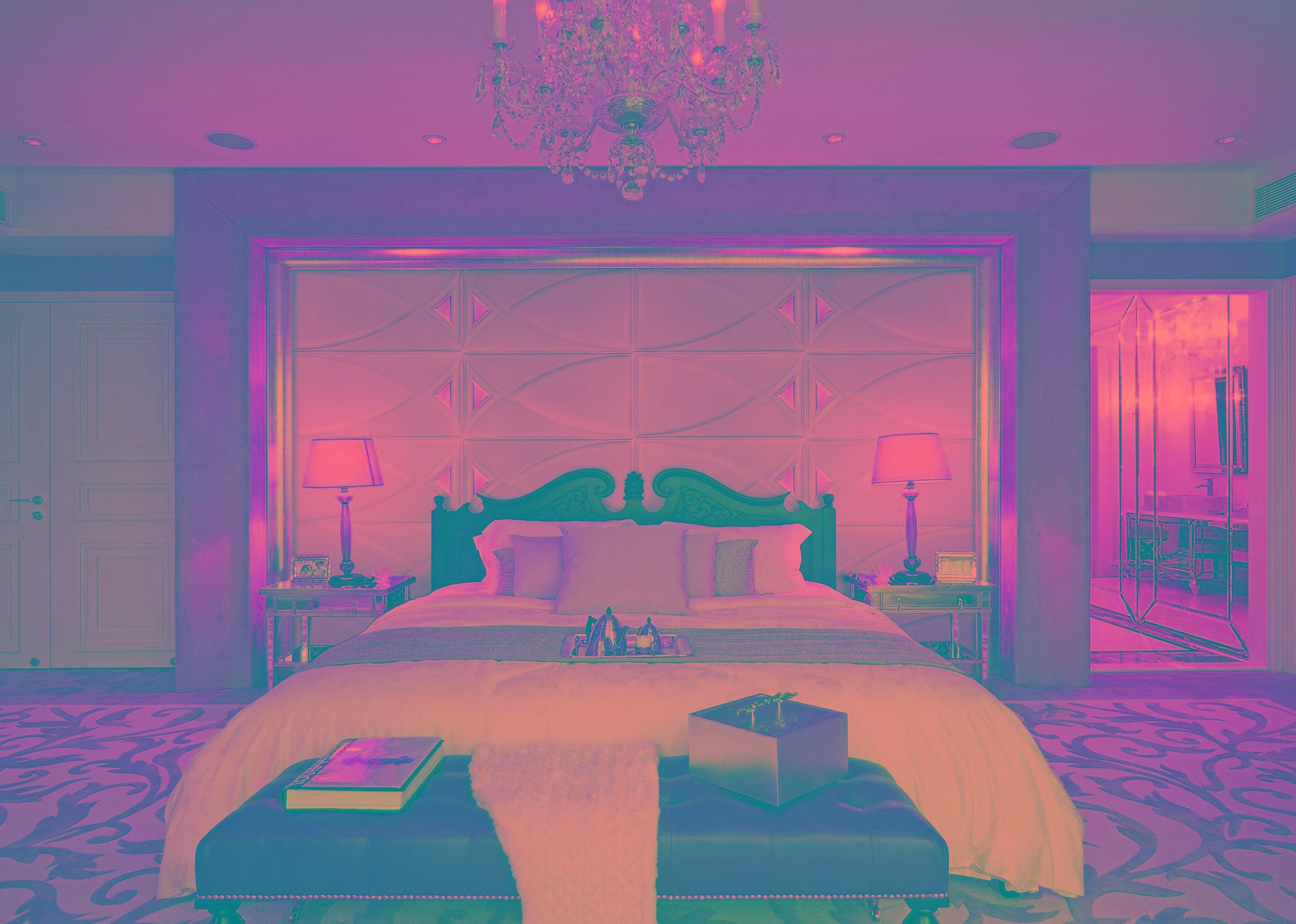 3D-панели в спальне