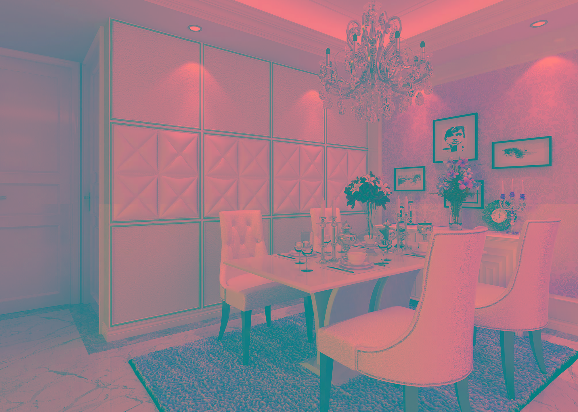 3D-панели в столовой