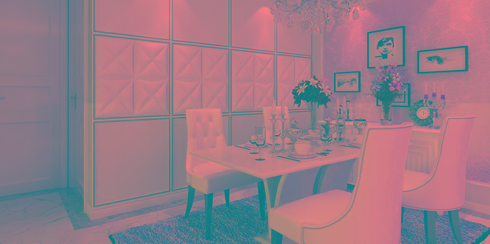 3D панели в столовой