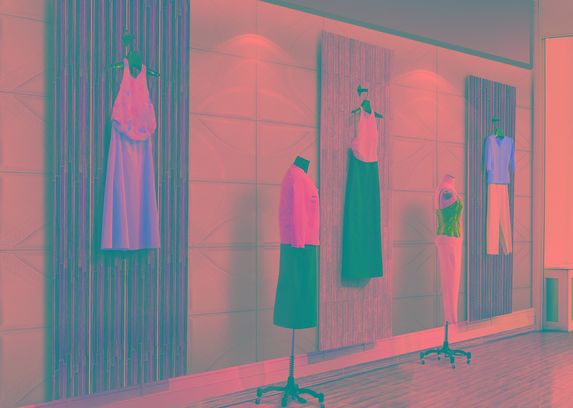 3D-панели в магазинах