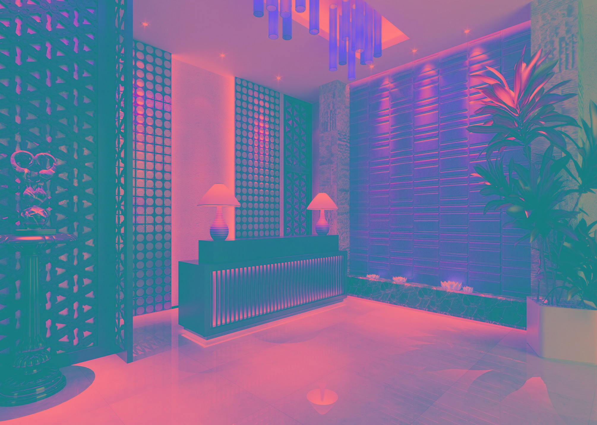 3D-панели на рецепциях