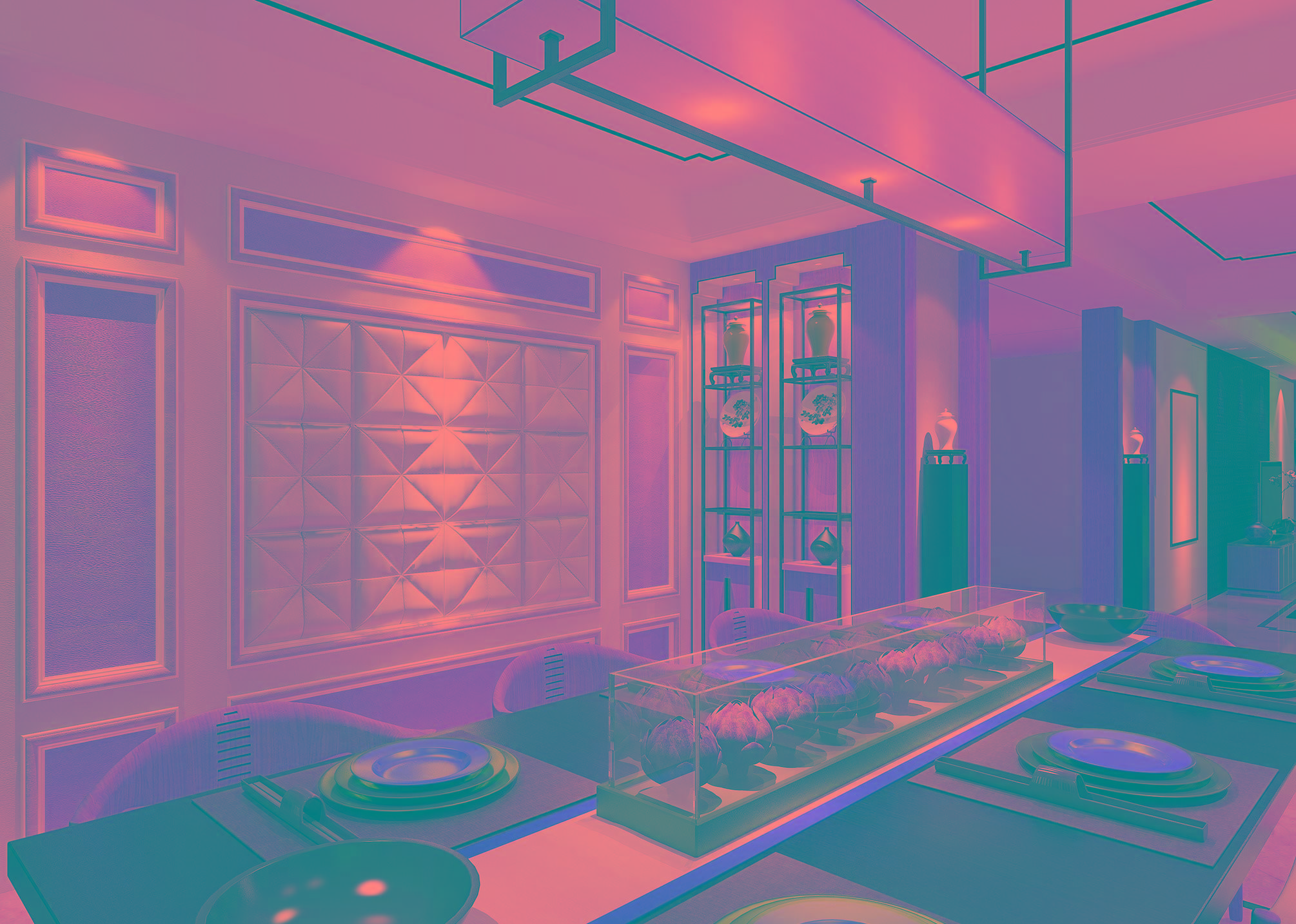 3D-панели в кафе